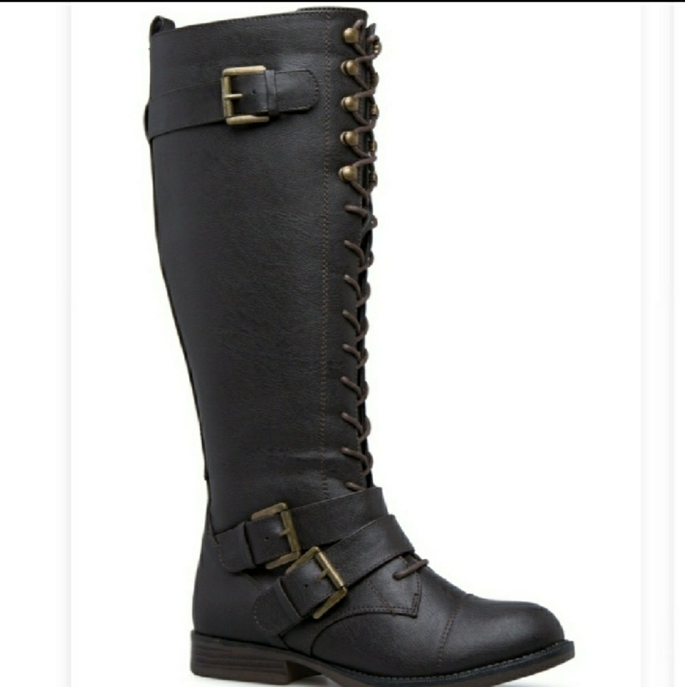 NBW. Knee high Combat Boots